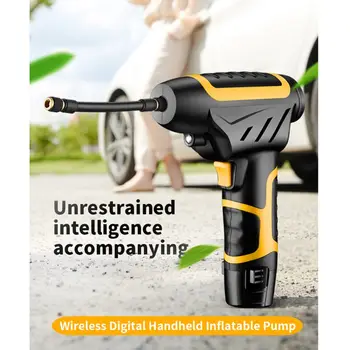 

DC 12V Digital Car Air Compressor with Pressure Gauge with 3 Nozzle USB LCD Pump G6KC