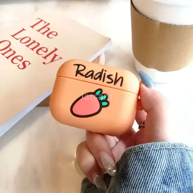 Cartoon Silicone Case For Airpods Pro Case Wireless for airpods pro Case Cover Earphone Case For Air Pods pro Redish