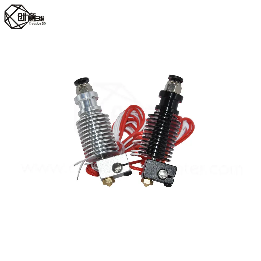 E3D V6 hotend комплект 3D-принтеры Partse дистанционный экструдер 1,75/0,4 мм Насадка 12 V/24 V j-head с охлаждающим вентилятором тефлоновая трубка