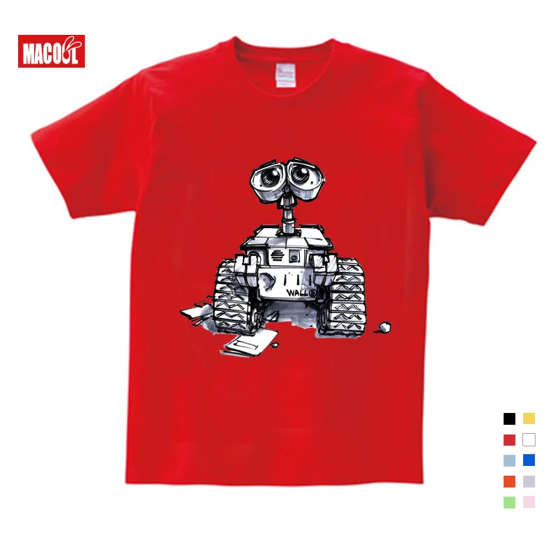 Забавная толстовка с капюшоном с изображением робота из мультфильма «Wall-E Eve», подарки для детей, новые дышащие толстовки и свитера, детская От 2 до 8 лет с длинными рукавами - Цвет: T-shirt