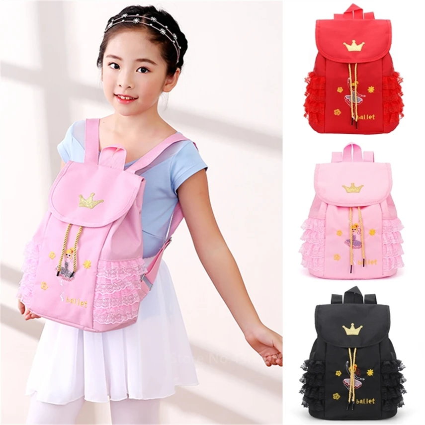 

2020 New Ballet Dance Bag Teenager Girls Backpack Cute Lace Princess Latin Jazz Dancing Wear Kids Children School Bag Customize