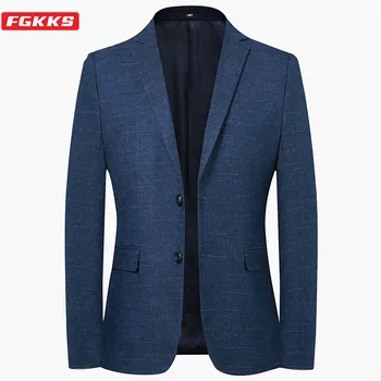 

FGKKS Brand Men Blazers Fashion Men's The Youth Suit Jacket Casual 2020 Spring Korean Version Slim Fit Dress Male Blazers