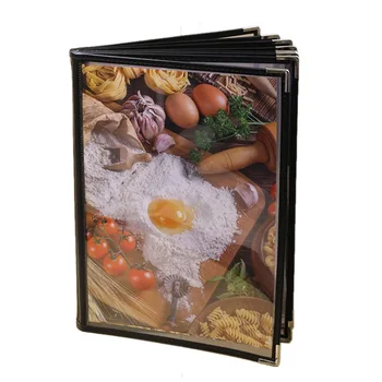 

LUDA Transparent Restaurant Menu Covers for A4 Size Book Style Cafe Bar 8 Pages 16 View