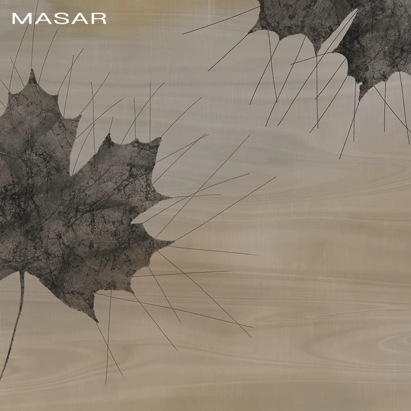MASAR Blue, простые листья, фрески, комнаты пожилых людей, спальни, столовые, настенный фон телевизора, обои billow