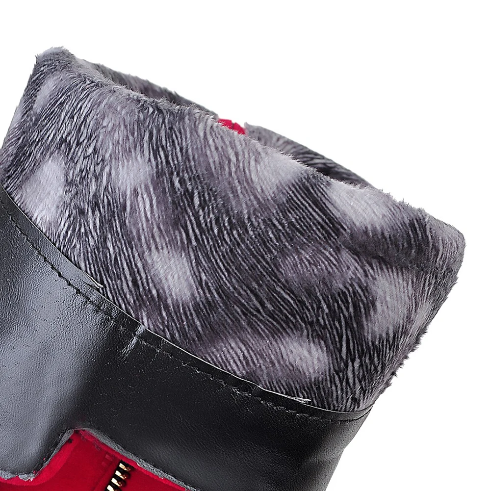 Fashion Plus Size 32-47 Zip Decoration Platform 12cm Super High Square Heels knee-high Zip Boots For Ladies