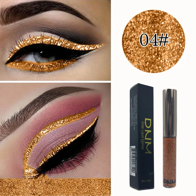16 Color Glitter Liquid Eyeliner Pearlescent Sequins Bright Eye Shadow Shiny  3
