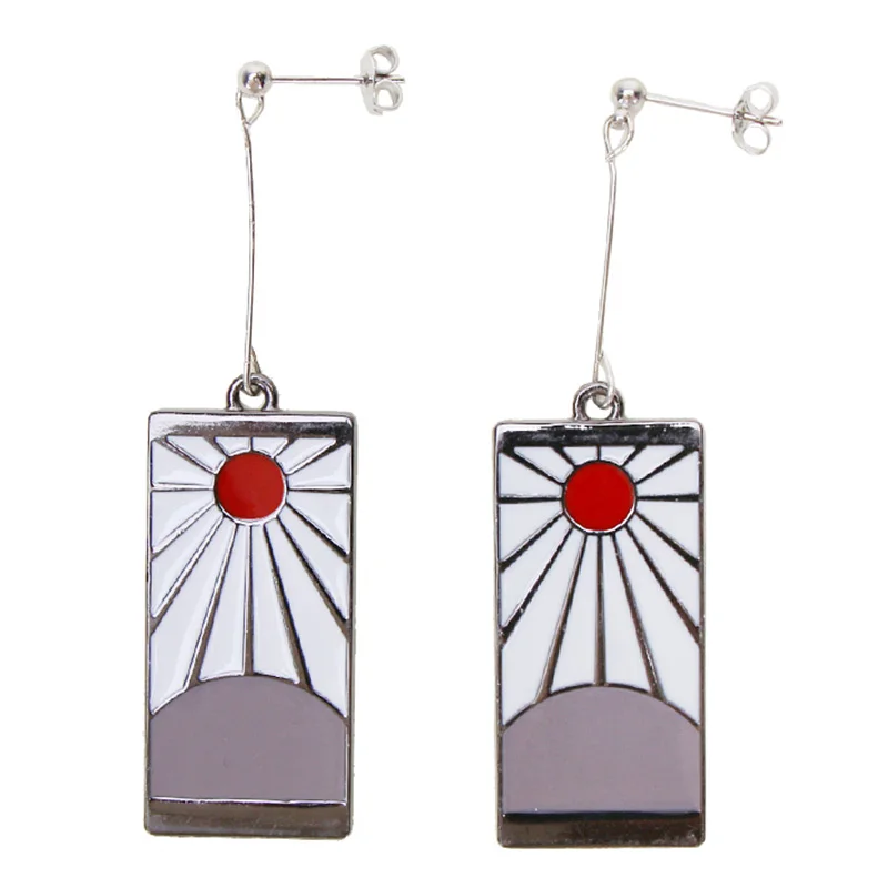 

1 Pair Earrings Demon Slayer Cosplay Prop Kimetsu no Yaiba Tanjirou Kamado Cosplay Accessores Gifts