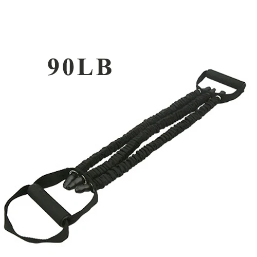 Black-90lb Профессиональный резистивный браслет для упражнений эластичный TPE веревка грудь расширитель кистевой эспандер сцепление фитнес, бодибилдинг, тренировка - Цвет: Black-90lb