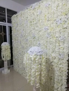 

24pcs/lot 60X40CM Milk white Peony rose Design Flower Wall for Wedding Window Backdrop Centerpieces Deocrations Free Shipping