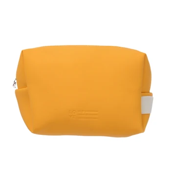 

Women PU Leather Traveling Makeup Pouch Lightweight Portable Toiletry Cosmetic Storage Bag Ladies Solid Color Makeup Bags