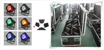 

E-6pcs with case 200W Warm White Indoor DJ COB LED Par light 4 in1 rgbw or 6 in1 rgbwa+uv