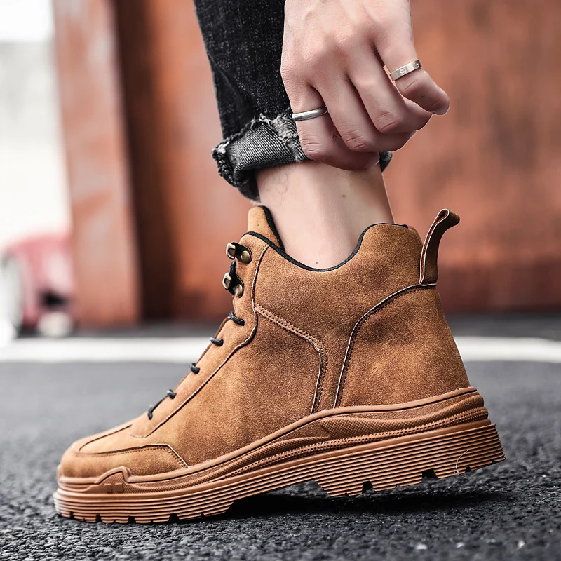 Ботинки martin; мужские осенние новые рабочие ботинки; мужские высокие ботинки; Мужская обувь в британском стиле; ботинки-дезерты