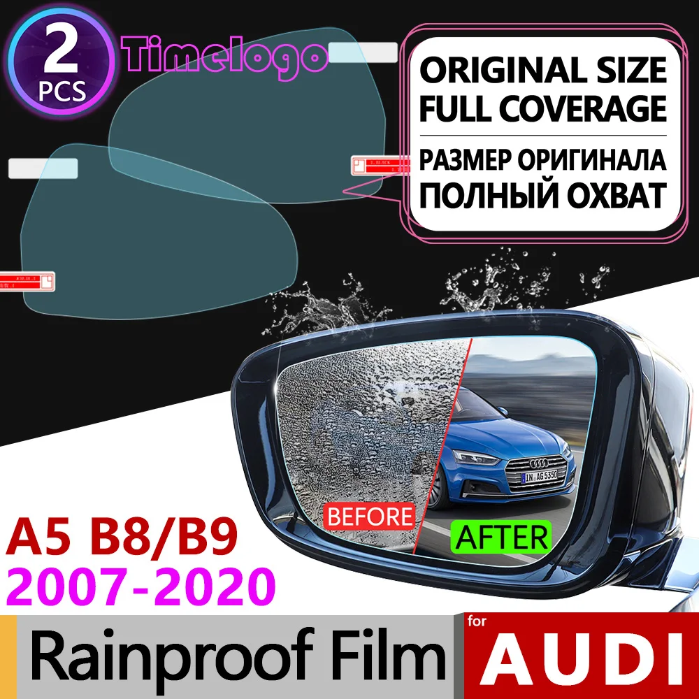 

for Audi A5 B8 B9 2007-2020 8T 8F 8W6 Full Cover Anti Fog Film Rearview Mirror Rainproof Anti-Fog Films Accessories S5 RS5 Sline