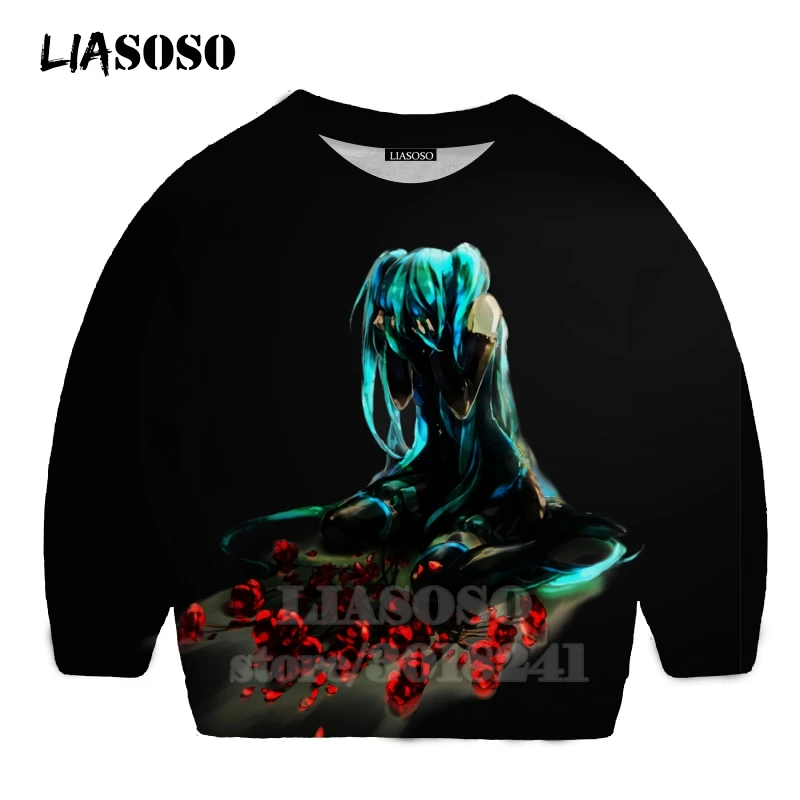 18 LIASOSO детей толстовки 3D принт аниме девочка Hatsune Толстовка Miku; Singer для мальчиков и девочек уличная Топ для маленьких детей, свитер для подростков B174-30 - Цвет: 18