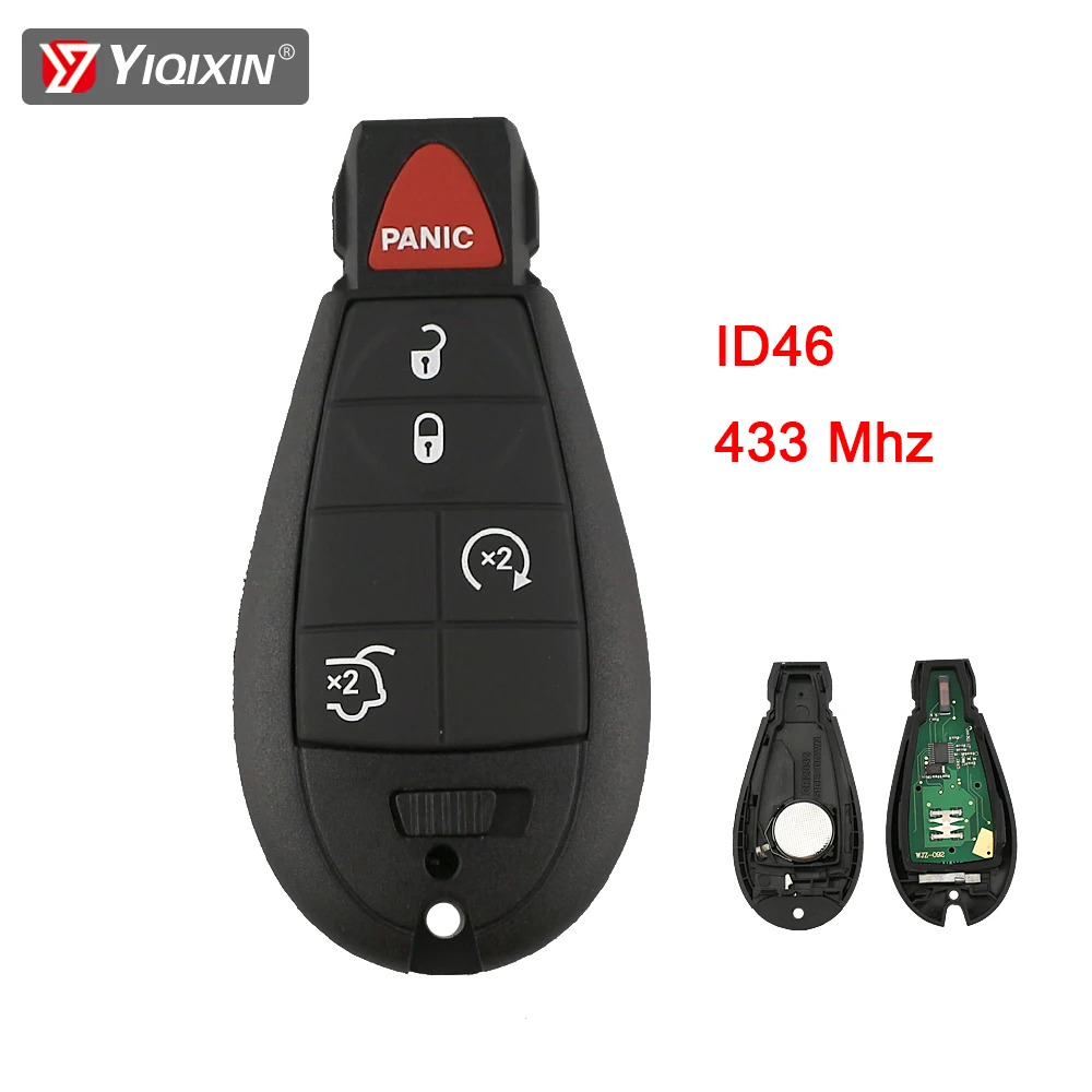 

YIQIXIN 5-кнопочный дистанционный Автомобильный ключ для Chrysler Dodge Ram 2008 2009 2010 2011 2012 зарядное устройство Magnum Challenger M3N5WY783X 433 МГц ID46