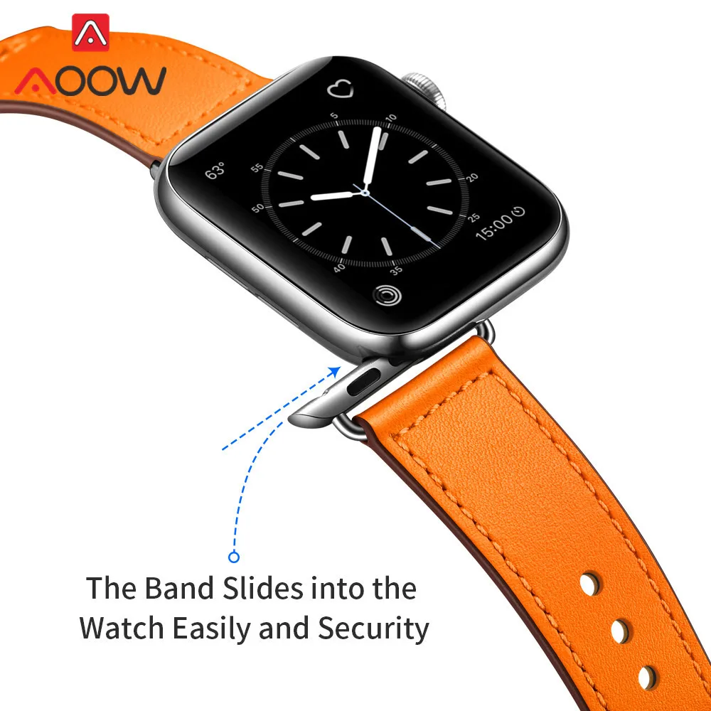 Ремешок из натуральной кожи петлевой для часов Apple Watch 38 мм 42 мм 40 мм 44 мм браслет ремешок Карлос Корреа аксессуары для iwatch 1 2 3 4