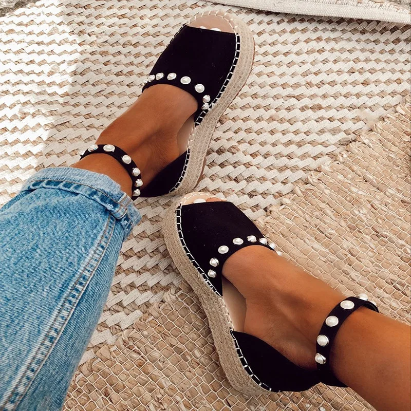 

Women Sandals High Wedges Heels Height Increasing Platform Buckle Strap Ladies Espadrilles Shoes Zapatos Mujer drop shipping