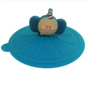 Elephan(11.5cm) 10,8 см Мультяшные силиконовые крышки для чашек, пылезащитные многофункциональные креативные крышки для воды, керамические стеклянные кружки, крышки для чашек, аксессуары для чашек - Color: Elephan(11.5cm)