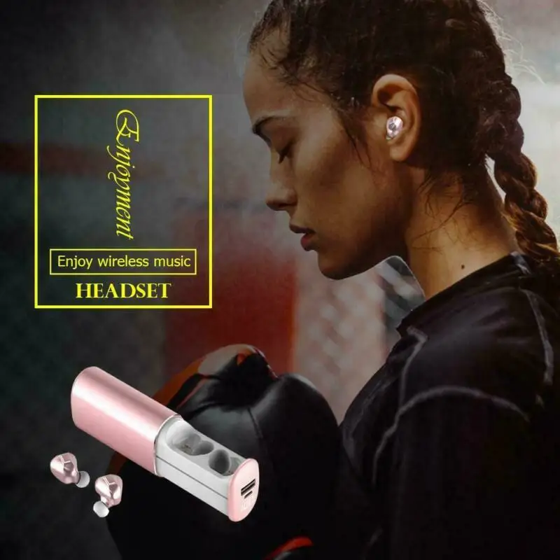 T60 TWS Беспроводные Bluetooth 5,0 наушники-вкладыши, стерео мини-гарнитура, светодиодный дисплей с зарядным устройством 2600 мАч