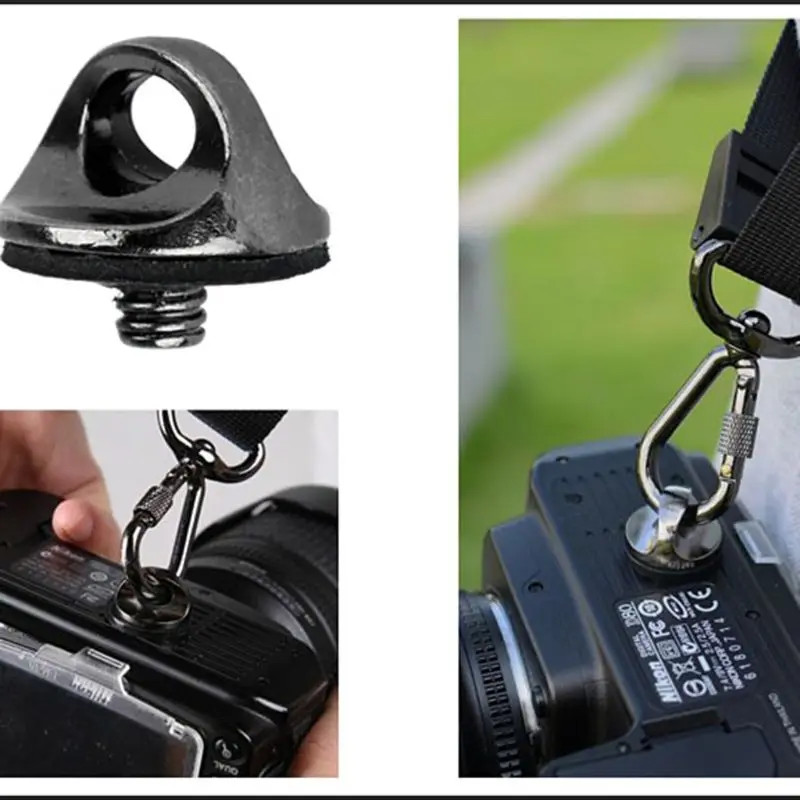 DSLR SLR Camera 1/4" Screw Connecting Adapter Connecting Hook For Camera Shoulder Sling Neck Strap Belt Bag Case LX9A