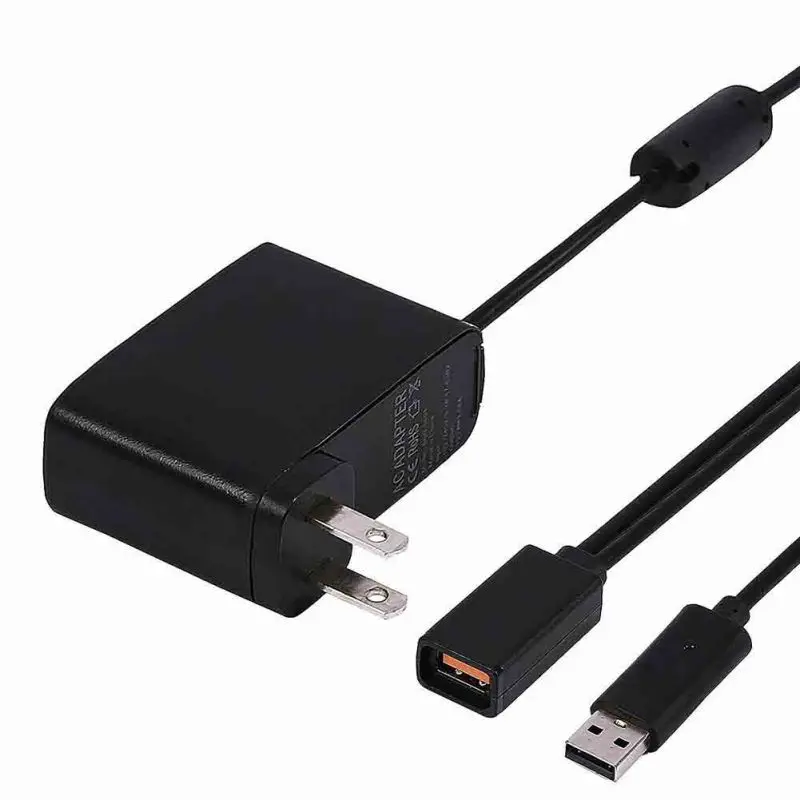 USB AC Шнур питания Проводной адаптер разъем usb зарядное устройство для XBOX360 Kinect кабель