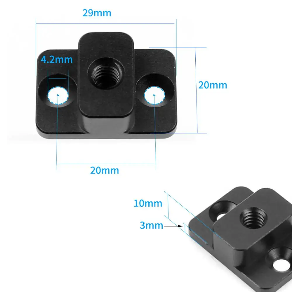 Camera Video Monitor Mounting Plate for Dji Ronin S Replace Mount M4 to 1/4" Screw Adapter Extend Port for Monitor Magic Arm camera accessories action camera accessories handheld gimbal accessories