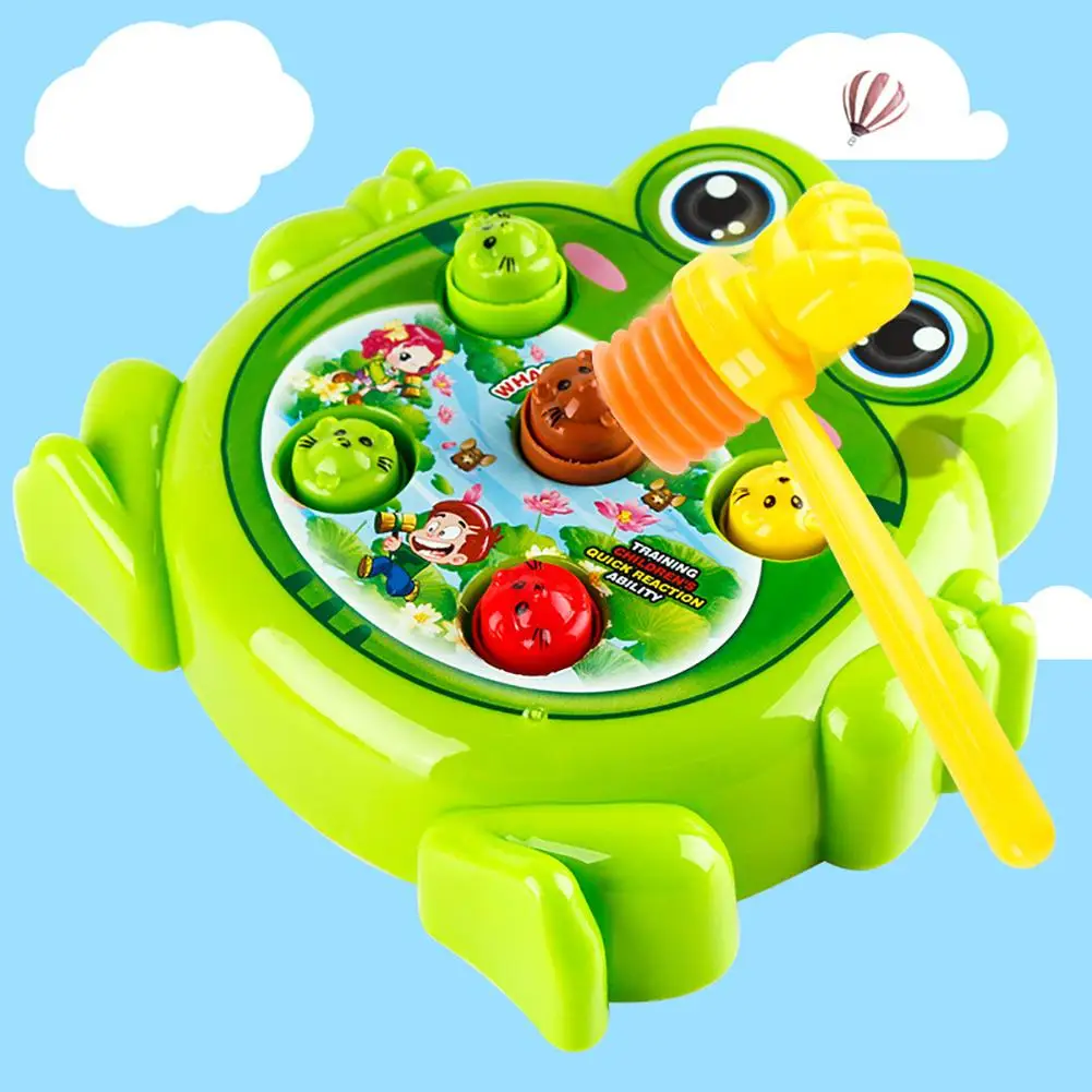  Kids Hit Hamster Game Toys Plastic Electric Funny Frog Interactive Hit Hamster Game Machine Childre