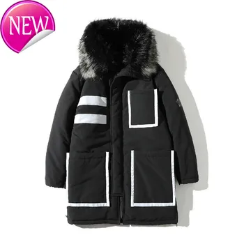 

youth Winter new popular Korean couples leisure stitching loose large code long sleeve trend cotton clothes