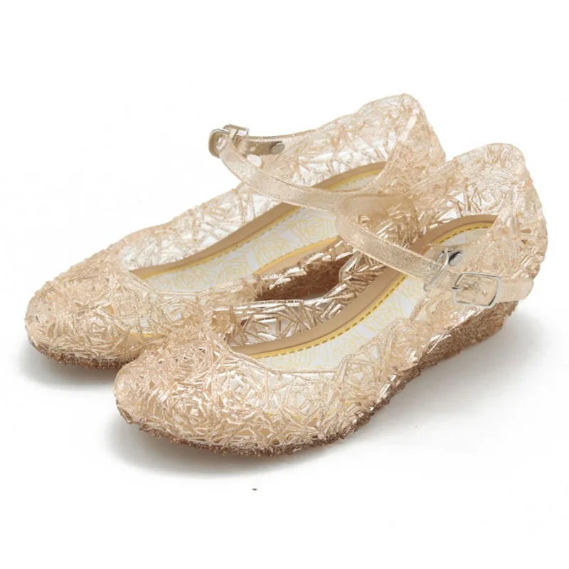 Elsa Costumes Flats Shoes 스노우 퀸 프린세스 생일 샌들 for Girls 어린이