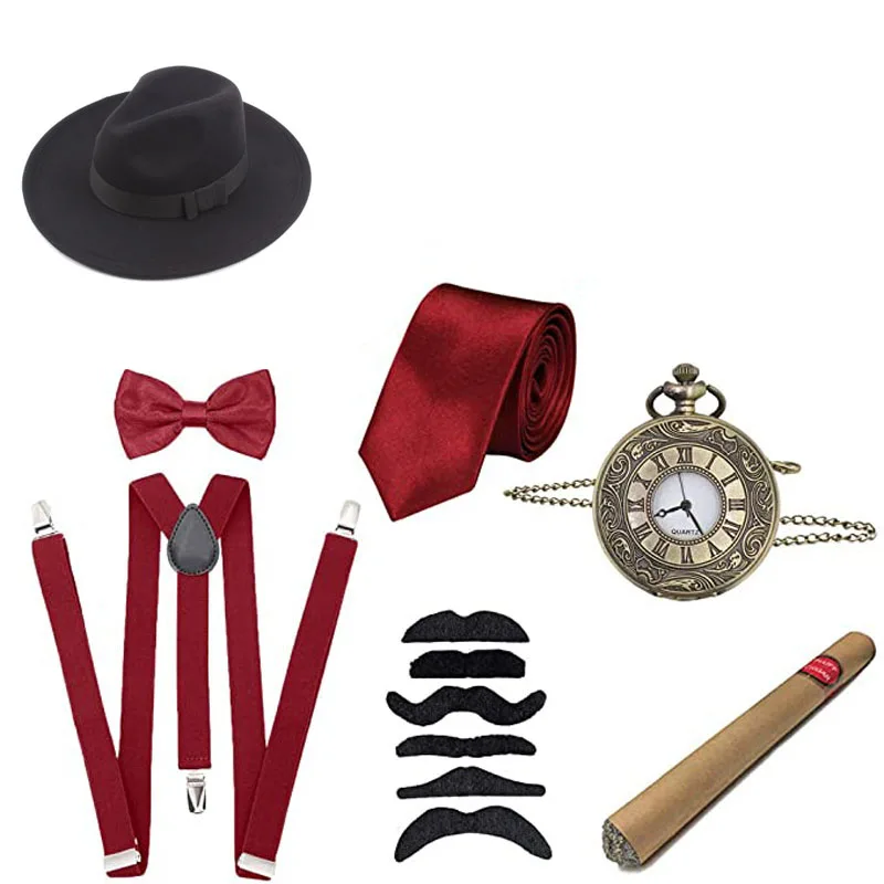1920s Mens Fedora Hat Gatsby Gangster 