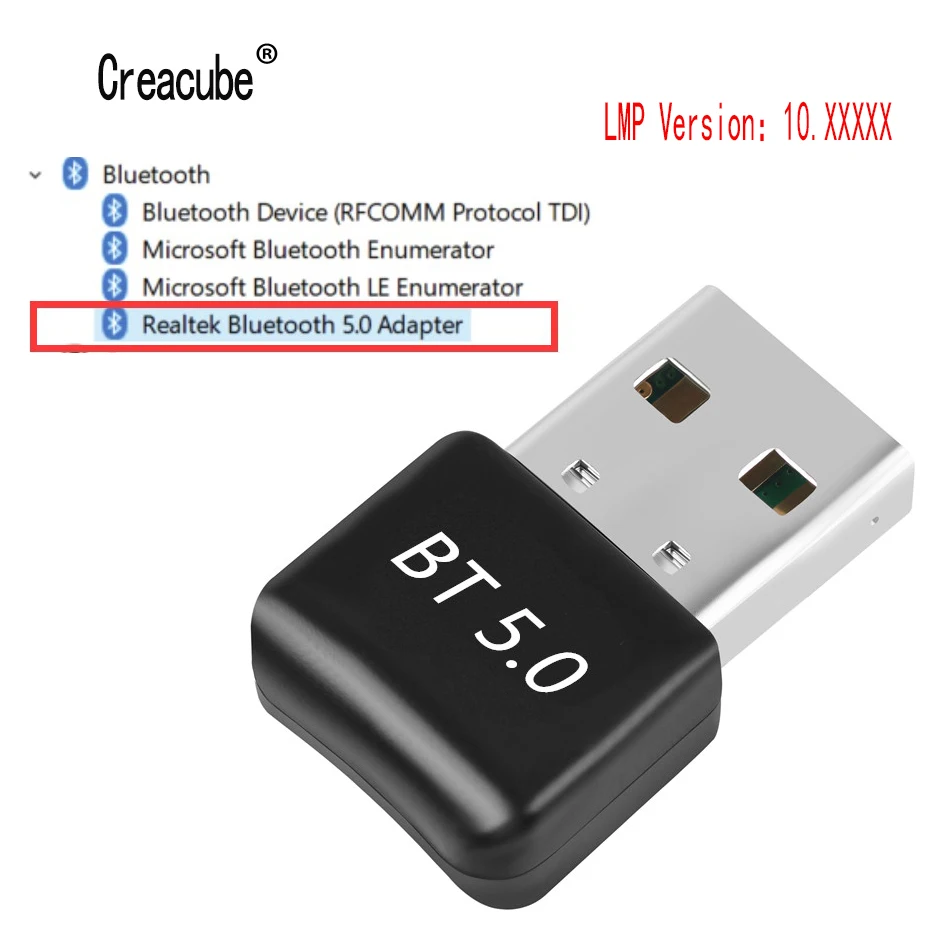 Creacube V5.0 беспроводной USB Bluetooth 5 0 адаптер bluetooth музыкальный звуковой приемник