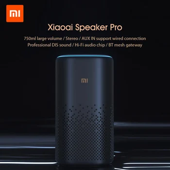 

Original Xiaomi Xiaoai Bluetooth Speaker Pro AI Bluetooth 4.2 Mesh Gateway Surround Sound Smart Remote Control With Mijia APP