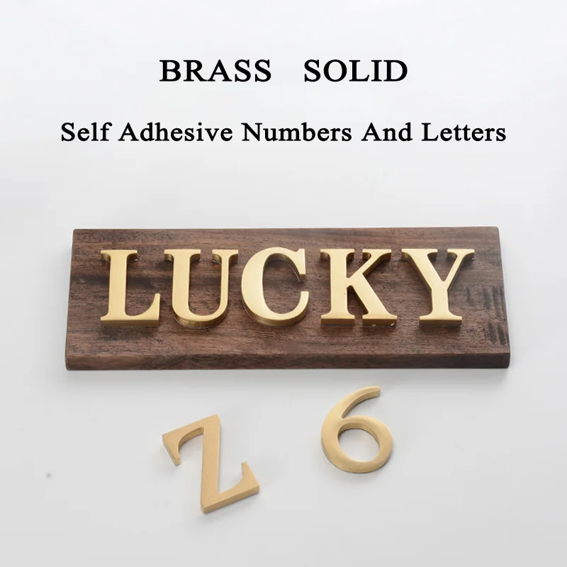 Copper Diy Wall Adhesive Decoration Letters Brass Wall Decorative