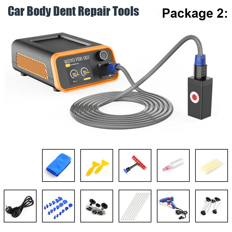 100-120V Packing 2 WOYO PDR007 автомобильный инструмент для ремонта вмятин OBD2 Профессиональный Автомобильный корпус Авто Ремонт удаление вмятин набор гаражный лист металлические инструменты - Цвет: 100-120V Packing 2