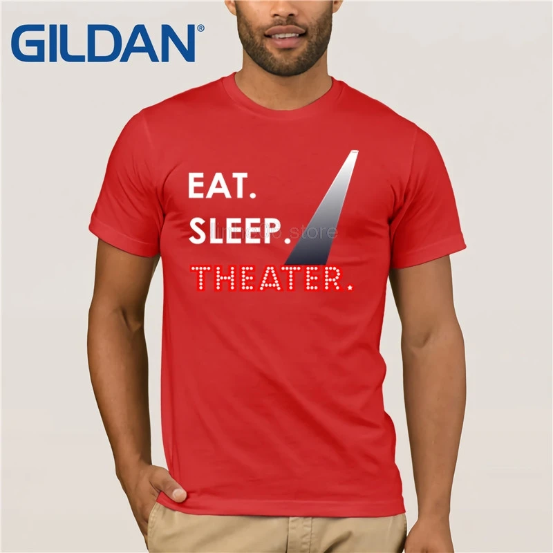 Eat Sleep theater Футболка-театральная драма играть актерская футболка - Цвет: red