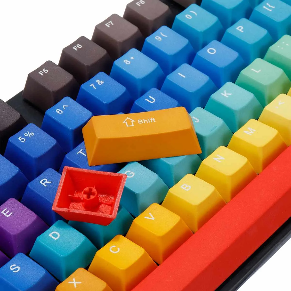 108 клавишей градиентные PBT сублимационные колпачки только для процесса сублимации