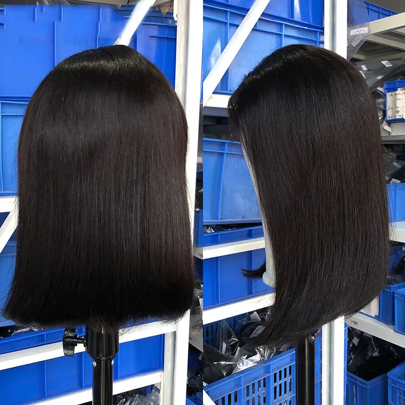 

Straight Bob Human Hair Wig 5x5 HD Lace Closure Bob Wig Glueless Short Wig 250 Density Transparent Lace Wig Brazilian Remy Hair