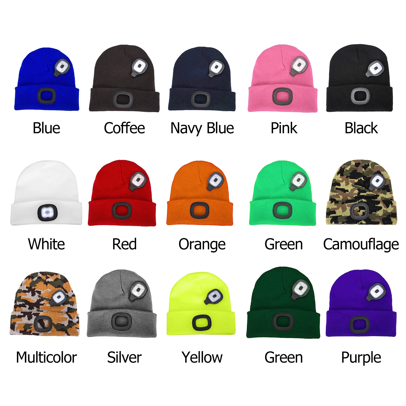 fisherman skully Mens Women Beanie Hat LED Light USB Rechargeable Battery Knitted Warm Hat Walking Night Running Mountain Climbing Hat 2022 New yellow skully hat