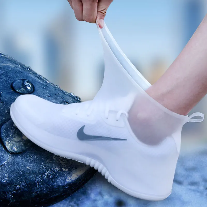 Shoe Covers Rain Boots Waterproof TPE Rubber Boots Non-slip Water Shoes Cover Rainy Day Men And Women Children Shoe Cover