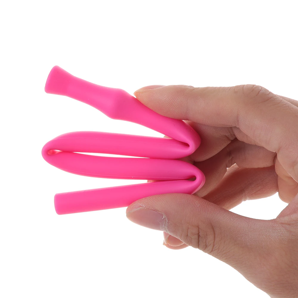 Collapsible Silicone Straw Reusable Folding Drinking Straw with Carrying Case and Cleaning Brush for Travel Party Bar Accessory