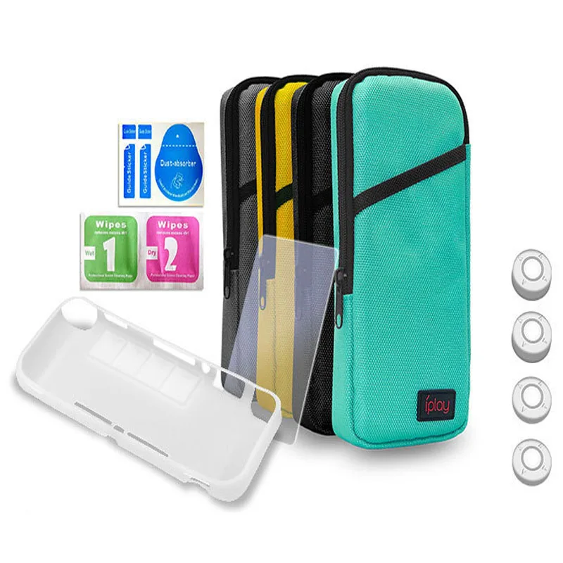 

Nintend Switch lite 7 in 1 Accessories Nylon Storage Bag TPU Shell Case 9H Tempered Film Protector For Nintendo Switch Lite Mini
