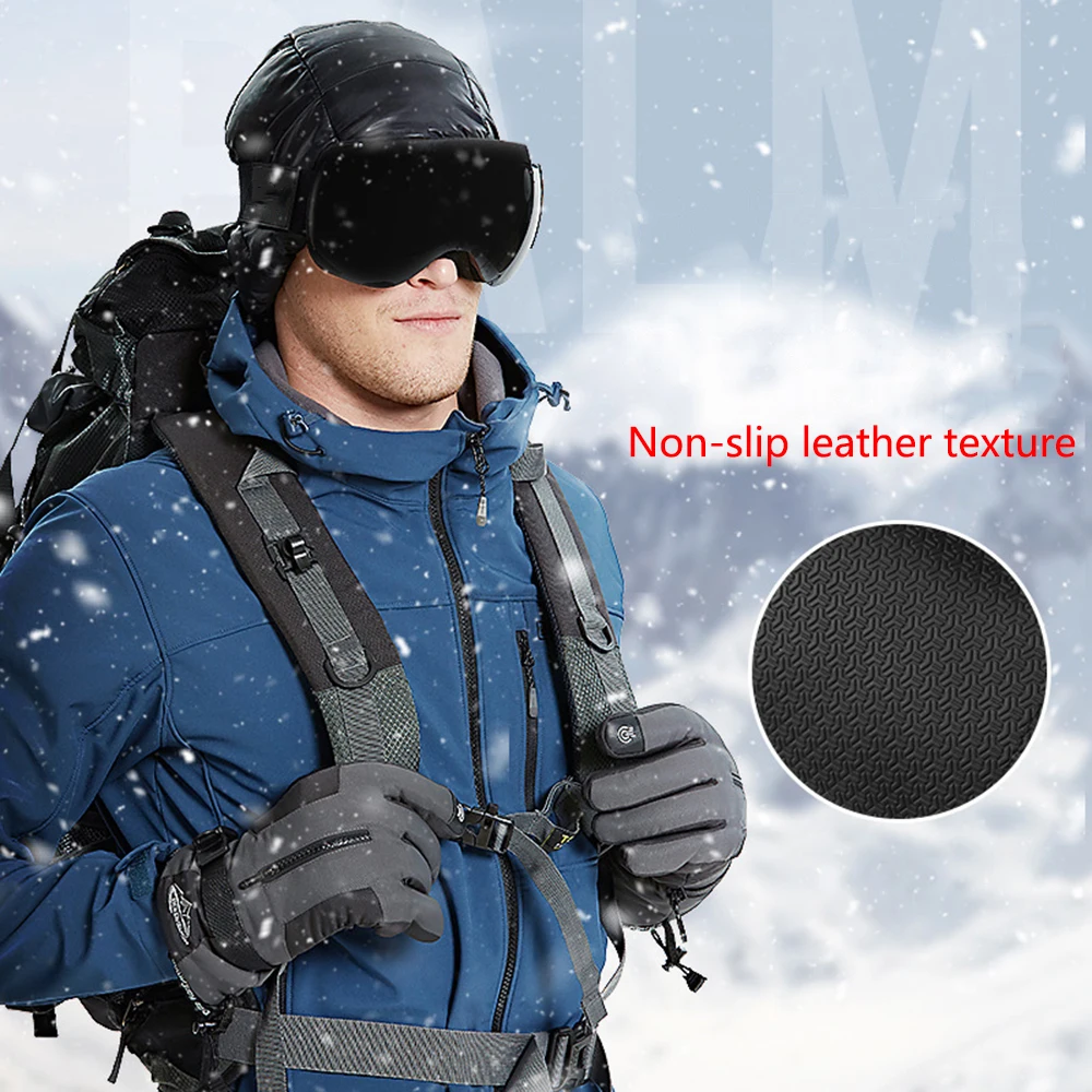 Winter Ski Gloves Double Waterproof Men Women Outdoor Windproof Riding Pocket Touch Screen Non-Slip Plus Velvet Warm Gloves