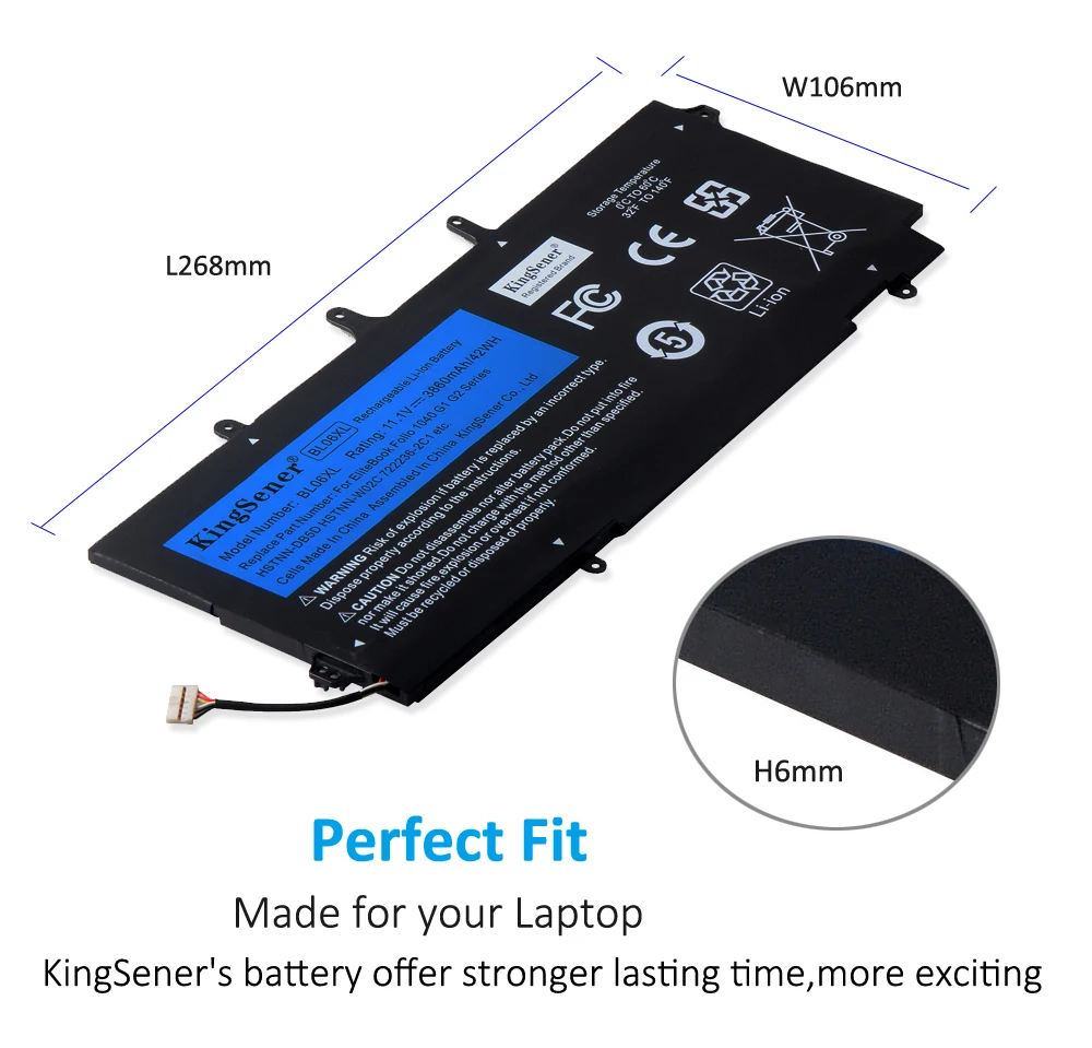 Kingsener Bl06xl Bl06042xl Bateria do Portátil para hp Elitebook 1040 g0 g1 g2 Hstnn-db5d Hstnn-ib5d Hstnn-w02c 722297001 722236171 - Imagem 6