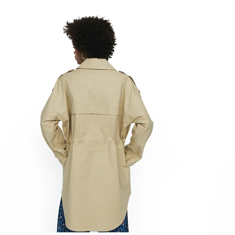 

19 New Style Trench Coat Women's Mid-length Short-height Khaki Trench Coat Women's Elegant Casual Versatile Sweet Women Windbrea