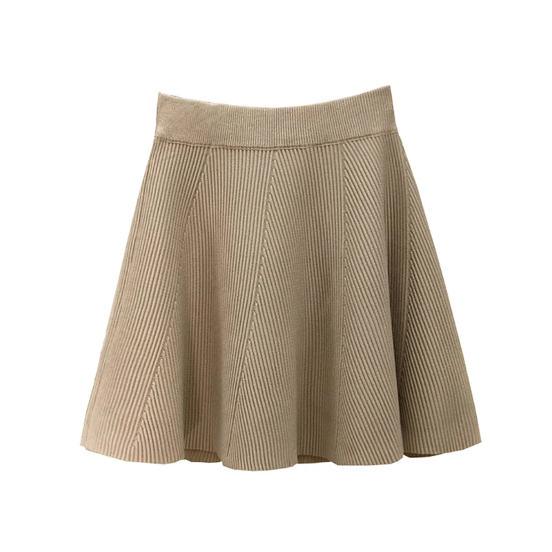 

Sherhure 2019 Women High Waist Knitted A-Line Mini Skirt Women Autumn Short Skirt Faldas Jupe Femme Saia