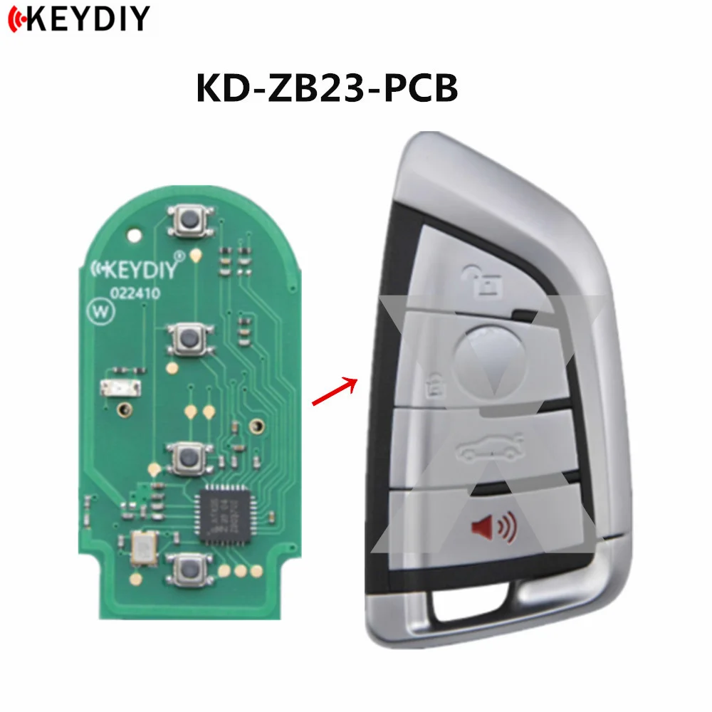 Новейший ключ KEYDIY KD ZB23 PCB Smart Key 4 плата кнопок ZB Series пульты дистанционного