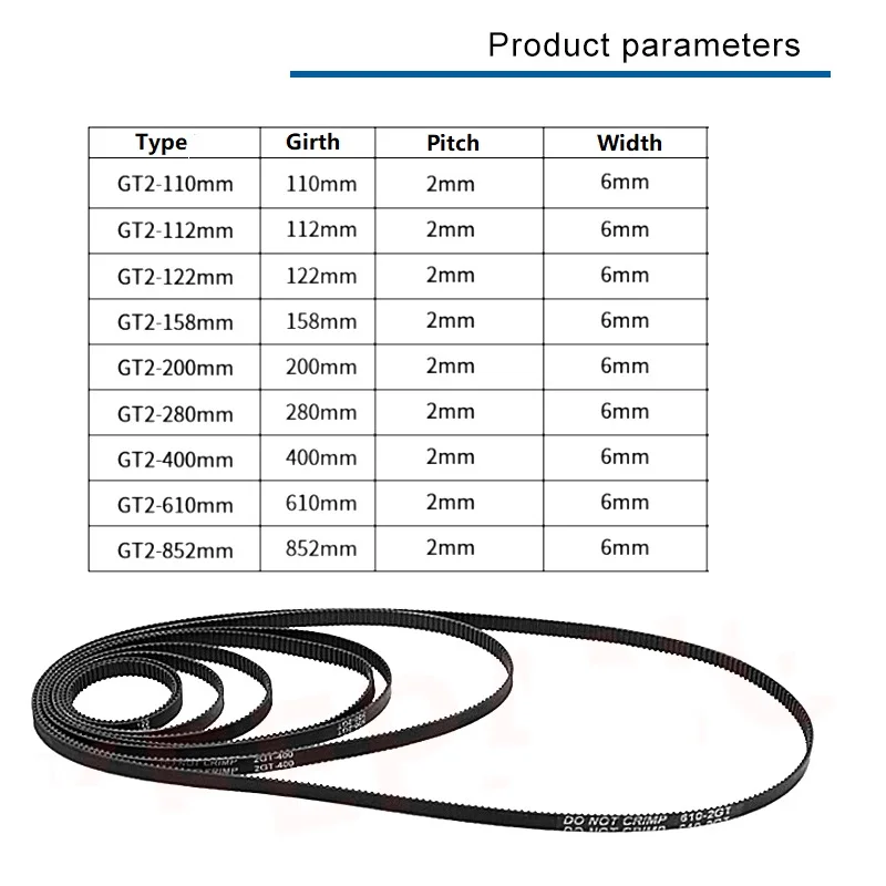 canon pixma print head MEGA 2PCS 1PC GT2 Closed Loop Timing Belts 6mm Width Rubber Girth 610 752 852 1220 1524mm 3D Printers Part 2GT Synchronous Long printhead