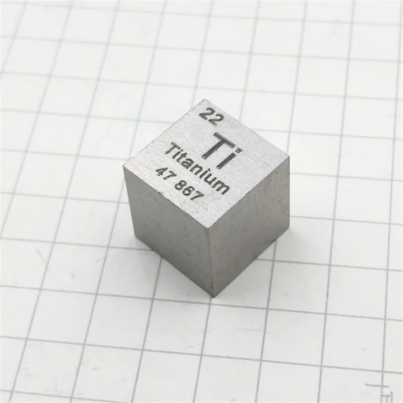 Металлический титановый Настольный куб, длина стороны 10 мм Ti 99.5% Pure