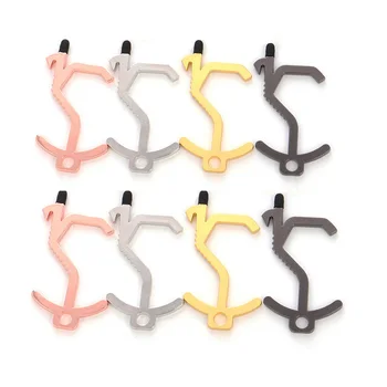 

8pcs/lot Portable Press Elevator Tool Hygiene Hand Antimicrobial Alloy EDC Door Opener Door Handle Key Portable Door Opener