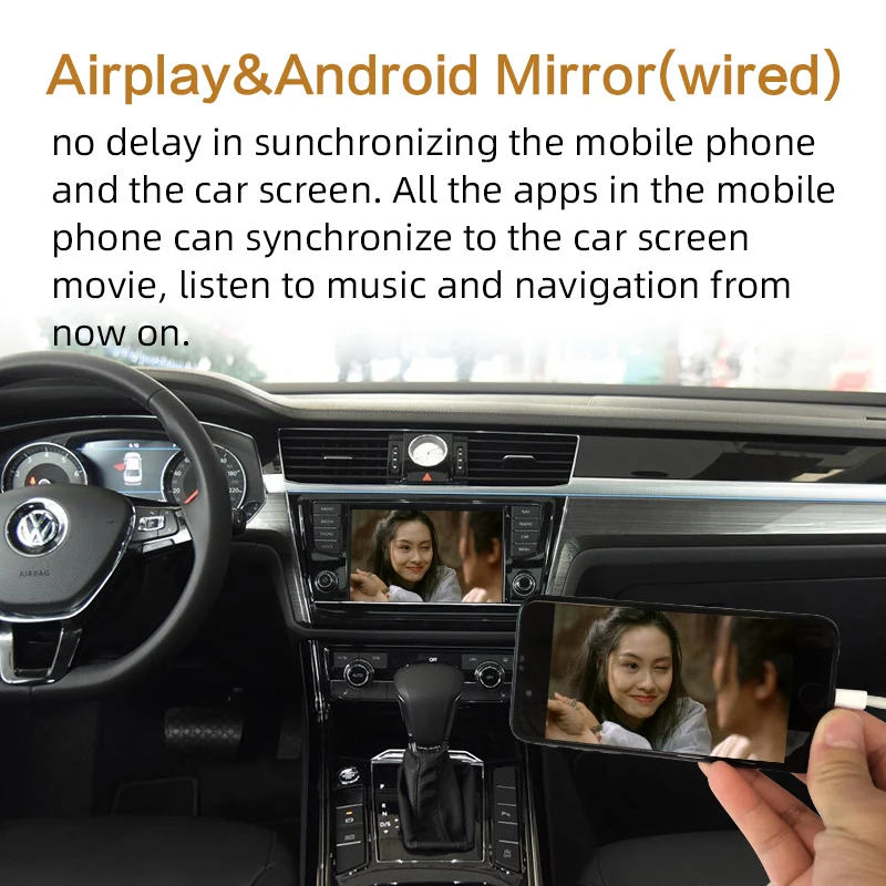 Sinairyu, беспроводная Apple Carplay для Volkswagen phideon-, обновленная Android, авто зеркало, Wifi, автомобильная игровая поддержка, камера заднего вида